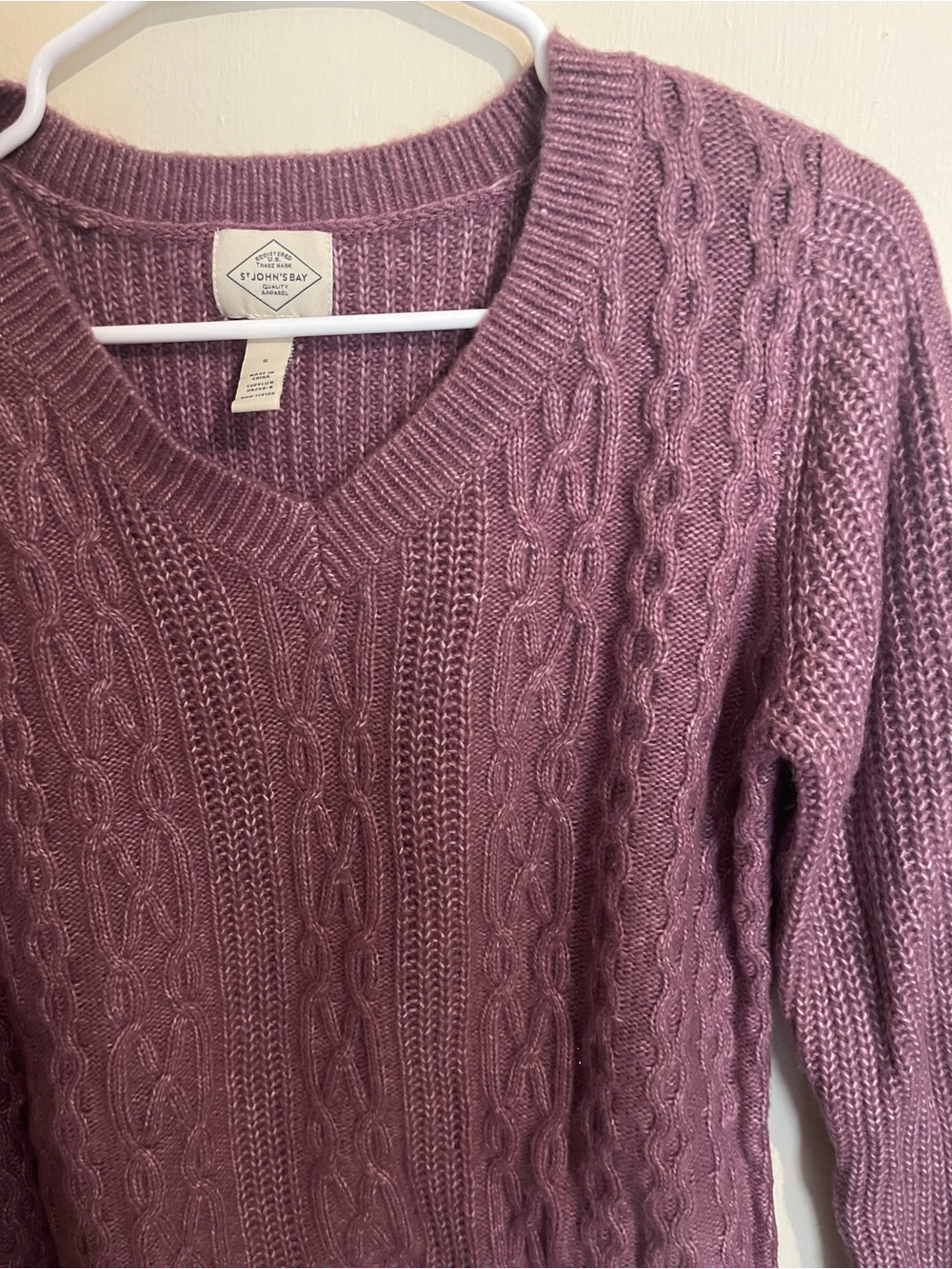 Purple cable knit sweater!